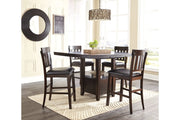 Haddigan Dark Brown Counter Height Dining Extension Table - Gate FurnitureCounter Height Table
