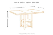 Haddigan Dark Brown Counter Height Dining Extension Table - Gate FurnitureCounter Height Table