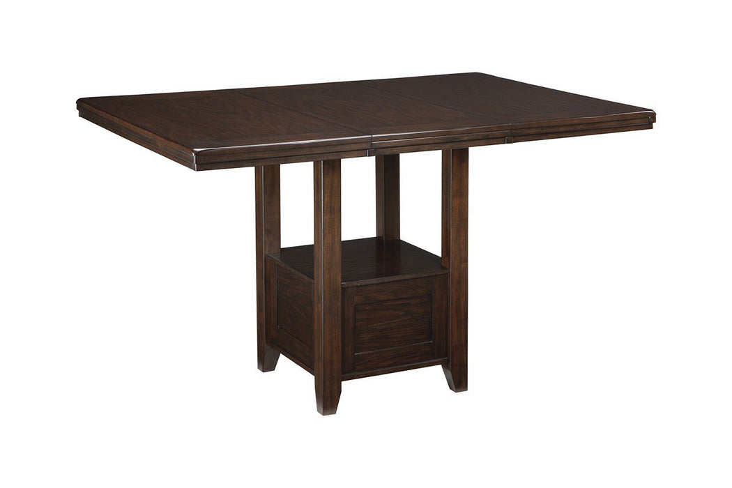 Haddigan Dark Brown Counter Height Dining Extension Table - Gate FurnitureCounter Height Table