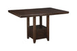 Haddigan Dark Brown Counter Height Dining Extension Table - Gate FurnitureCounter Height Table