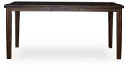 Haddigan Dark Brown Counter Height Dining Extension Table - D596-32