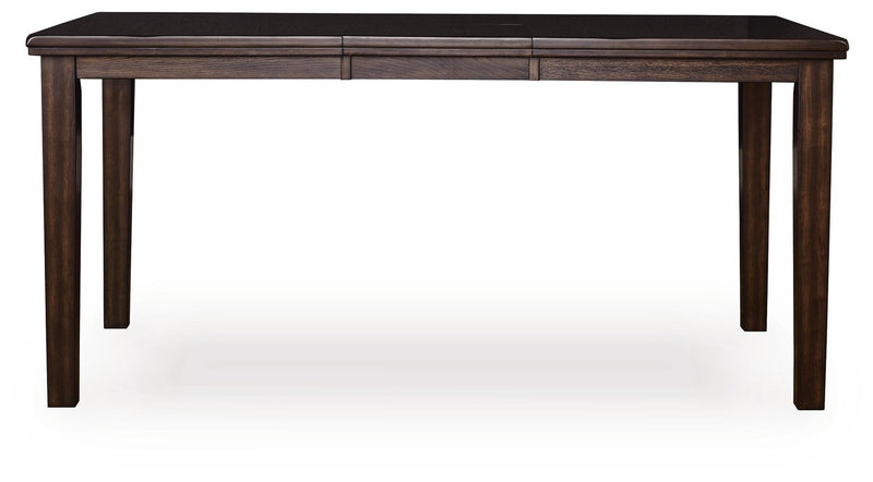 Haddigan Dark Brown Counter Height Dining Extension Table - D596-32