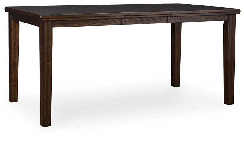 Haddigan Dark Brown Counter Height Dining Extension Table - D596-32