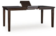 Haddigan Dark Brown Counter Height Dining Extension Table - D596-32