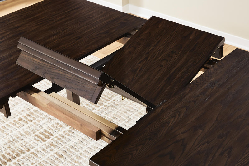 Haddigan Dark Brown Counter Height Dining Extension Table - D596-32
