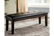 Haddigan Dark Brown Dining Bench - Gate FurnitureAccent Bench