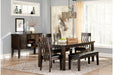 Haddigan Dark Brown Dining Bench - Gate FurnitureAccent Bench