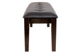 Haddigan Dark Brown Dining Bench - Gate FurnitureAccent Bench