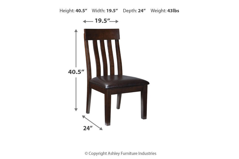 Haddigan Dark Brown Dining Chair (Set of 2) - Lara FurnitureDining Chair