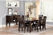 Haddigan Dark Brown Dining Extension Table - Lara FurnitureDining Table