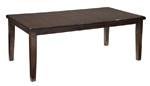 Haddigan Dark Brown Dining Extension Table - Gate FurnitureDining Table