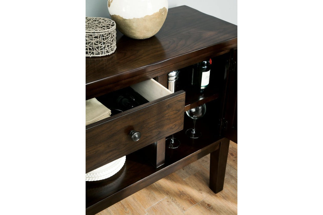 Haddigan Dark Brown Dining Server - Gate FurnitureCabinet