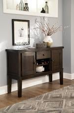 Haddigan Dark Brown Dining Server - Gate FurnitureCabinet
