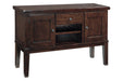Haddigan Dark Brown Dining Server - Gate FurnitureCabinet