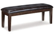 Haddigan Dark Brown Dining Table with 4 Chairs and Bench - Lara FurnitureDining Room Set