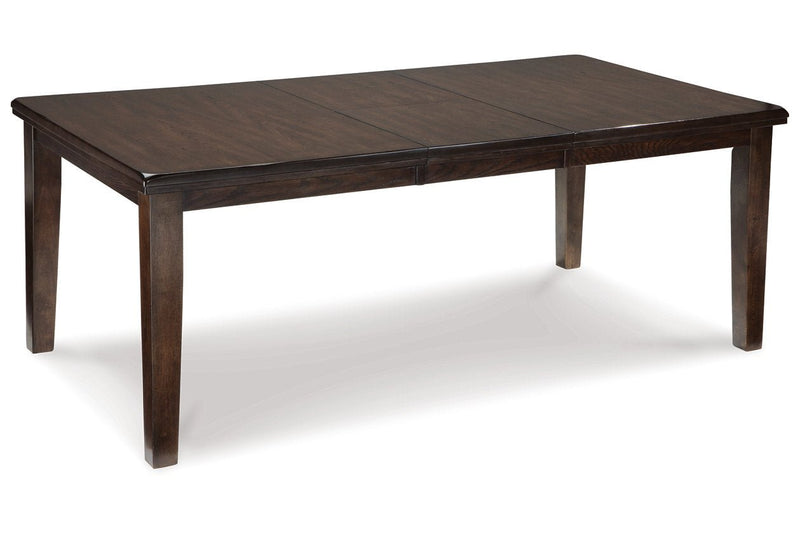 Haddigan Dark Brown Dining Table with 4 Chairs and Bench - Lara FurnitureDining Room Set