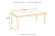 Haddigan Dark Brown Dining Table with 4 Chairs and Bench - Lara FurnitureDining Room Set