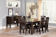 Haddigan Dark Brown Extendable Dining Set - Lara FurnitureDining Room Set