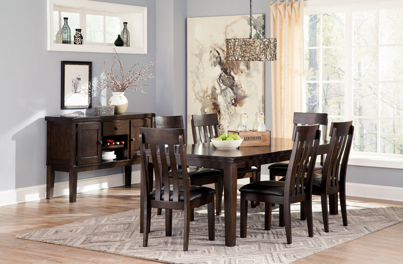 Haddigan Dark Brown Extendable Dining Set - Lara FurnitureDining Room Set