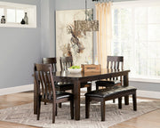 Haddigan Dark Brown Extendable Dining Set - Lara FurnitureDining Room Set