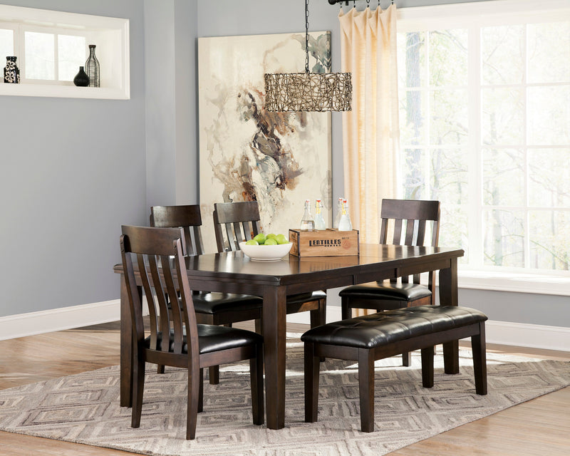 Haddigan Dark Brown Extendable Dining Set - Lara FurnitureDining Room Set