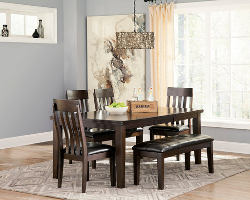 Haddigan Dark Brown Extendable Dining Set - Gate FurnitureDining Room Set