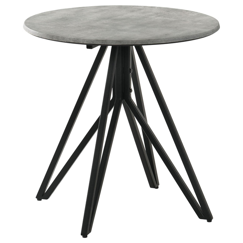 Hadi 2-piece Round SmartTop Coffee and End Table Set Cement - 736178-S2