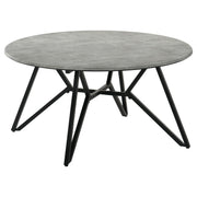 Hadi 2-piece Round SmartTop Coffee and End Table Set Cement - 736178-S2