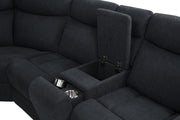 Hagen Upholstered Power Reclining Sectional Sofa Steel Grey - 600500P