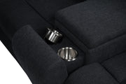 Hagen Upholstered Power Reclining Sectional Sofa Steel Grey - 600500P