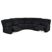 Hagen Upholstered Power Reclining Sectional Sofa Steel Grey - 600500P