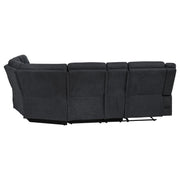Hagen Upholstered Power Reclining Sectional Sofa Steel Grey - 600500P
