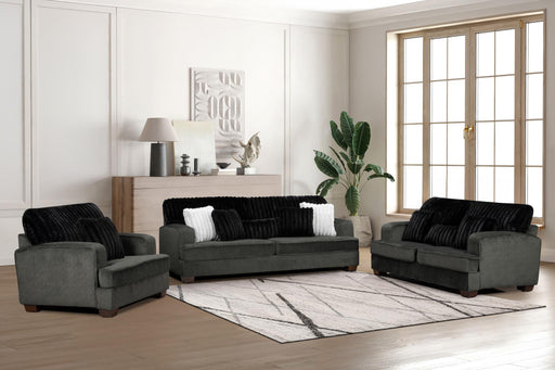 Haisley - Dark Gray Sofa, Loveseat and Chair - L403-SLC