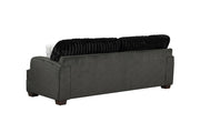 Haisley - Dark Gray Sofa with Channel Tufted Back - L403-S