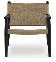 Halfmore Black/Natural Accent Chair - A3000672