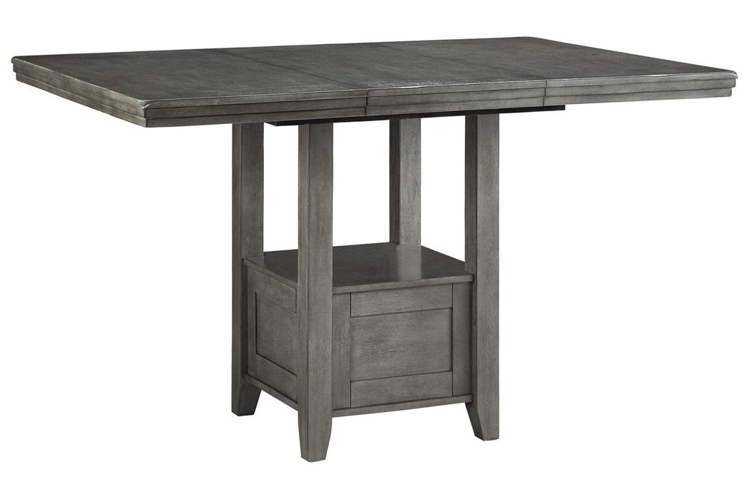 Hallanden Gray Counter Height Dining Extension Table - Gate FurnitureCounter Height Table