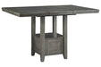 Hallanden Gray Counter Height Dining Extension Table - Gate FurnitureCounter Height Table