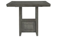 Hallanden Gray Counter Height Dining Extension Table - Gate FurnitureCounter Height Table