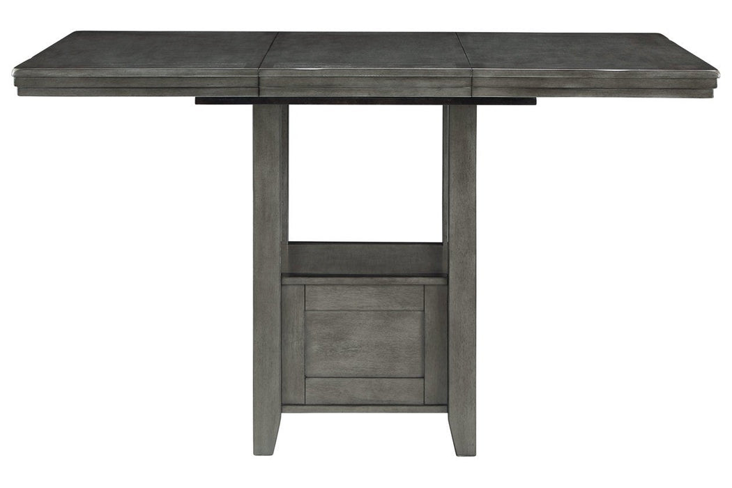 Hallanden Gray Counter Height Dining Extension Table - Gate FurnitureCounter Height Table