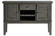 Hallanden Gray Dining Server - Gate FurnitureCabinet