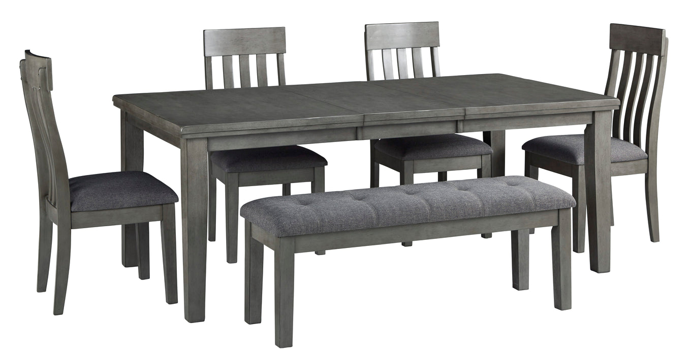 Hallanden Gray Extendable Dining Set - Gate FurnitureDining Room Set