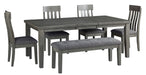 Hallanden Gray Extendable Dining Set - Gate FurnitureDining Room Set