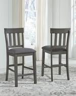 Hallanden Two - tone Gray Counter Height Bar Stool (Set of 2) - Gate FurnitureDining Chair