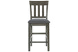 Hallanden Two - tone Gray Counter Height Bar Stool (Set of 2) - Gate FurnitureDining Chair