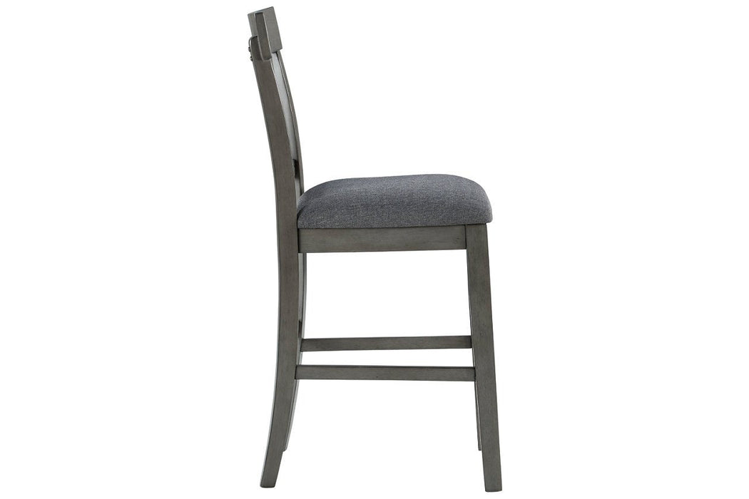 Hallanden Two - tone Gray Counter Height Bar Stool (Set of 2) - Gate FurnitureDining Chair