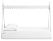 Hallityn Full Tent Bed with Dresser in White - PKG018824