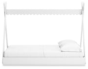 Hallityn Full Tent Bed with Dresser in White - PKG018824