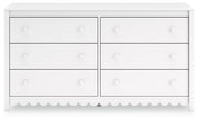 Hallityn Twin Platform Bed with Dresser and Chest in White from Ashley - Lara Furniture