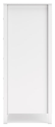 Hallityn Twin Platform Bed with Dresser and Chest in White from Ashley - Lara Furniture