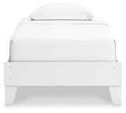 Hallityn Twin Platform Bed with Dresser and Chest in White from Ashley - Lara Furniture